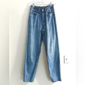 Wild Fable- Bow print High Rise Straight denim jeans light blue size 2